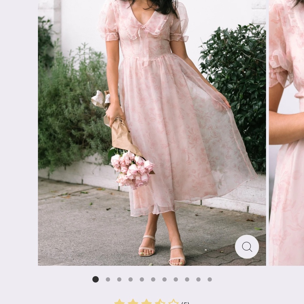 Chic Blush Midi Dress